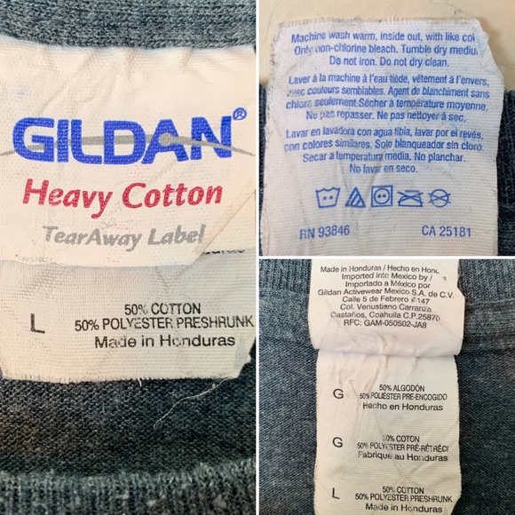 Dark Gray Heavy Cotton Comic Graphic Tee L - Picture 4 of 4